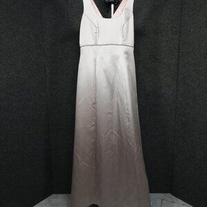 1960's Champagne Satin Column Dress with Rosettes by House of Bianchi